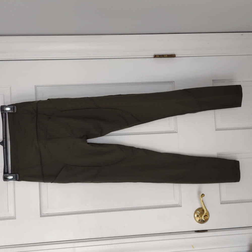 Victoria's Secret XS Leggings Yoga Exercise Army Olive Green VGUC